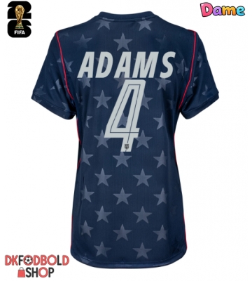 Forente stater Tyler Adams #4 Udebanetrøje Dame VM 2026 Kort ærmer Forente stater Tyler Adams #4 Udebanetrøje Dame VM 2026 Kort ærmer